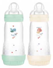 MAM 2 Baby Bottles Easy Start 320 ml 4 Months and + Flow 3