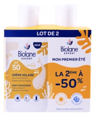 Biolane Expert Crème Solaire SPF50 Lot de 2 x 100 ml