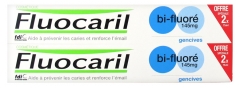 Fluocaril Bi-Fluorescerende Gom Tandpasta 145 mg Verpakt per 2 x 75 ml