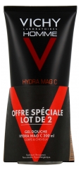 Vichy Homme Hydra Mag C Gel Douche Corps &amp; Cheveux Lot de 2 x 200 ml