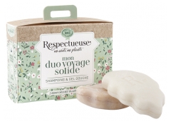 Respectueuse Moja Ekstra Nežni Bio Trdni &Scaron;ampon 35 g + Moj Hranilni Bio Trdni Gel za Prhanje 35 g