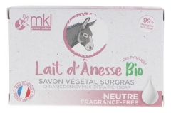 MKL Green Nature Lait d'Ânesse Bio Savon Végétal Surgras Neutre 100 g