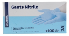 Stentil Non-Powdered Nitrile Gloves 100 Gloves