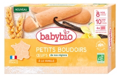 Babybio Petits Boudoirs à la Vanille 10 Mois et + Bio 6 Sachets de 4 Biscuits