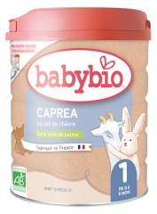 Babybio Caprea 1 con Latte di Capra da 0 a 6 Mesi Bio 800 g