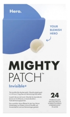 Bohater Mighty Patch Invisible+ Przeciwtrądzikowe Plastry na Dzień 24 Plastry Hydrokoloidowe
