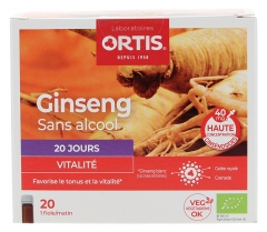 Ortis Ginseng Vitalitet &Oslash;kologisk 20 H&aelig;tteglas