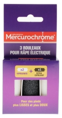 Mercurochrome Ricariche per Raspa Elettrica Grani Esfolianti Set di 3 Ricariche