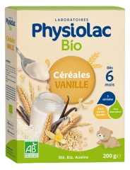 Physiolac Organic Cereals Vanilla From 6 Months 200g