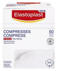 Elastoplast 50 Sterylnych Wacików 10 x 10 cm