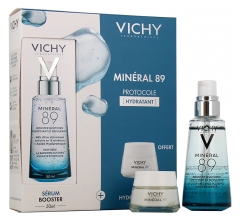 Vichy Minéral 89 Booster Quotidien Fortifiant et Repulpant 50 ml + Crème Boost d'Hydratation 72H 15 ml Offerte