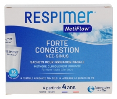 Laboratoire de la Mer Respimer NetiFlow Forte Congestion 16 Bustine per Irrigazione Nasale