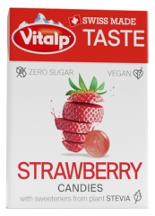 Vitalp Cukierki Truskawkowe bez Cukru 25 g