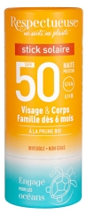 Respectueuse Stick Solaire SPF50 18 g