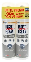 Insect Ecran Anti-Moustiques Spray Répulsif Peau Zones Infestées Lot de 2 x 100 ml