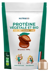 Nutri&amp;Co Organiczne Białko Roślinne o Smaku Kakaowym 500 g