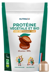 Nutri&amp;Co Proteine Vegetali Biologiche Aromatizzate al Cacao 500 g