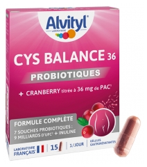 Cys Balance 36 Probiotiques + Cranberry 15 Gélules