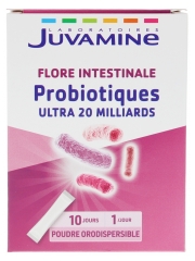 Juvamine Probi&oacute;ticos Ultra 20 Mil Milh&otilde;es 10 Sticks