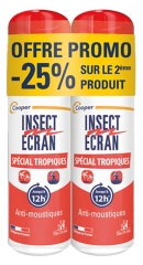 Insect Ecran Anti-Moustiques Spray Répulsif Peau Spécial Tropiques Lot de 2 x 75 ml Offre Spéciale