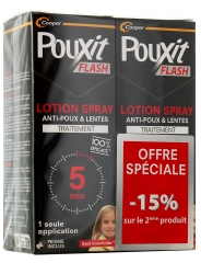 Pouxit Flash Spray Antipidocchi e Lendini Confezione da 2 x 150 ml Offerta Speciale