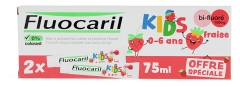 Kids Dentifrice Bi-Fluoré 0-6 Ans Lot de 2 x 75 ml