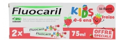 Fluocaril Kids Toothpaste Bi-Fluoré 0-6 Ans Lot de 2 x 75 ml
