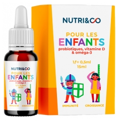 Pour les Enfants Probiotiques Vitamine D et Oméga 3 15 ml
