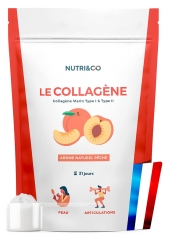 Nutri-Co Marine Collagen Type I & II Peach Flavor 190 g