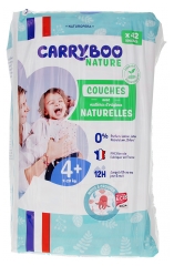 Carryboo Nature Couches Naturelles à Motif 42 Couches Taille 4+ (9-20 kg)