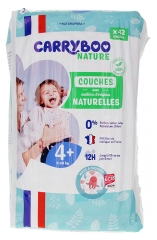 Carryboo Nature Naravne plenice z vzorcem 42 Plenic Velikost 4+ (9-20 kg)
