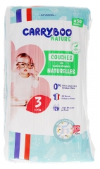 Carryboo Nature Couches Naturelles à Motif 50 Couches Taille 3 (4-9Kg)