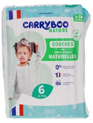 Carryboo Nature Couches Naturelles 34 Couches Size 6 (16-30 kg)