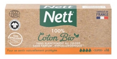 Nett 100% Coton Bio 16 Tampons Super