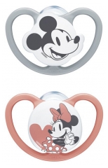 NUK Space Disney Baby 2 Silikonowe Smoczki 6-18 Miesięcy