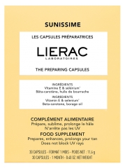 Lierac Sunissime Uztura Bagātinātājs 30 Kapsulas