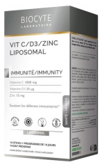 Biocyte Vitamiini C/D3/Sinkki Liposomaalinen 14 tikkua
