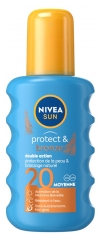 Nivea Sun Protect &amp; Bronze Double Action Spray Solaire SPF20 200 ml