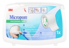 3M Micropore Professional Care Sparadrap Microporeux 2,5 cm x 9,14 m