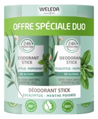 Weleda Deodorante Stick Eucalipto Menta Piperita Set di 2 x 50 g