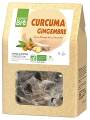 Esprit Bio Infuso di Curcuma e Zenzero Organico 15 Bustine