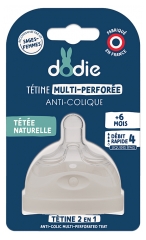 Dodie Tétine Multi-Perforée Anti-Colique Débit Rapide Liquides Épais 6 Mois et +