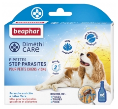 Diméthicare Stop Parasites Chiens Moins de 15 Kg 6 Pipettes