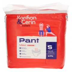 Stentil Konfian &amp; Cerin Pant Maxi 14 Fraldas-Cal&ccedil;a Absorventes para Adultos Tamanho S