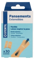 Stentil Extenzibiln&iacute; n&aacute;plasti 30 n&aacute;plast&iacute; 2 velikosti