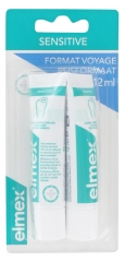 Elmex Sensitive Dentifrice Format Voyage Lot de 2 x 12 ml