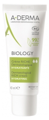 A-DERMA Biology Crème Riche Dermatologique Hydratante Bio 40 ml