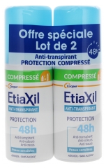 Etiaxil Anti-Transpirant Protection 48H Peaux Sensibles Aérosol Compressé Lot de 2 x 100 ml