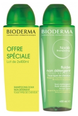 Bioderma Nodé Shampoing Fluide Non Détergent Lot de 2 x 400 ml