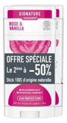 Desodorante Stick Natural Rose & Vanilla Signature da Schmidt, Pack de 2 x 75 g